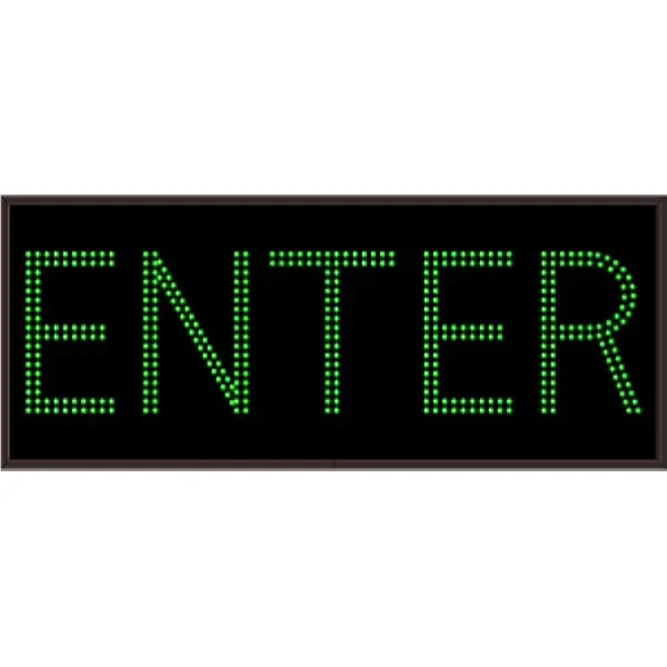 Signal-Tech 20162 TCL1434G-185DS/120-277VAC ENTER Outdoor Blank-out LED Direct-view Sign