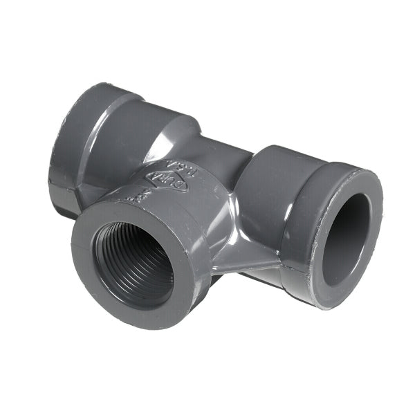 1-1/2" Sch 80 PVC Tee - Soc x Fipt 802-015