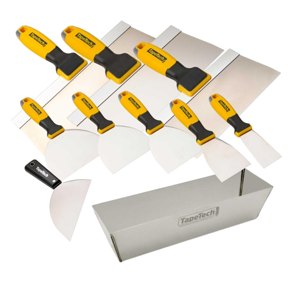 TapeTech ProEX Stainless Steel Taping Knife Set with Mud Pan