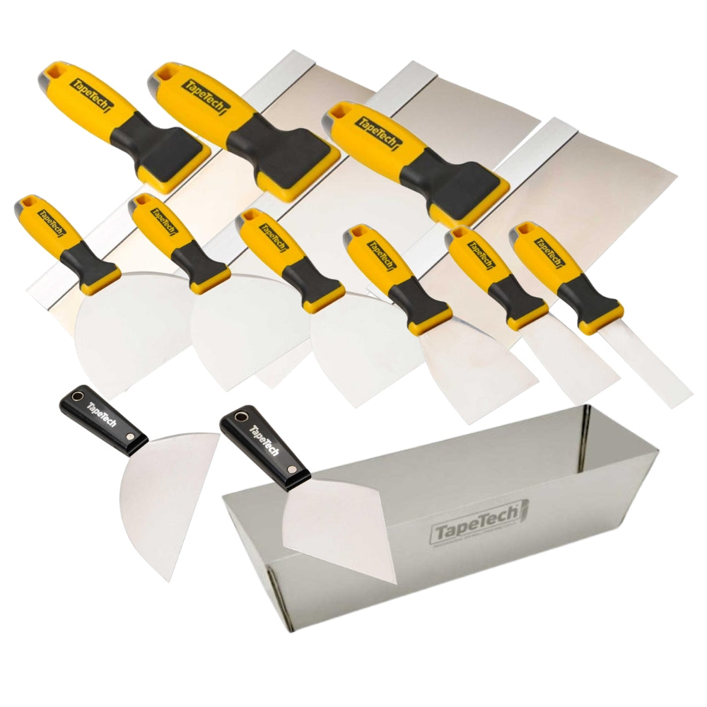 TapeTech ProMAXX Stainless Steel Taping Knife Set with Mud Pan