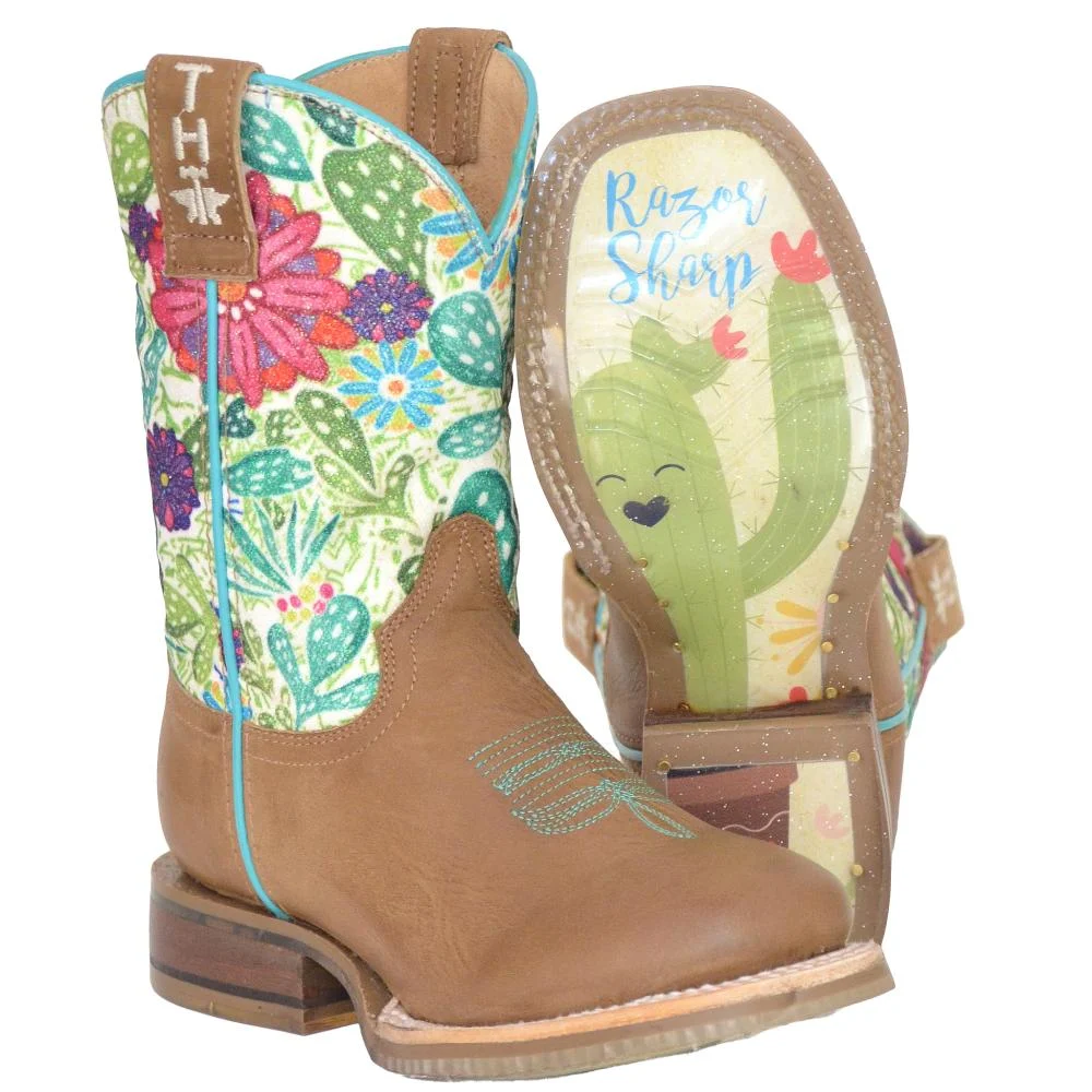 Tin Haul Footwear Kids Sparkle Cactus Razor Sharp Sole Boot