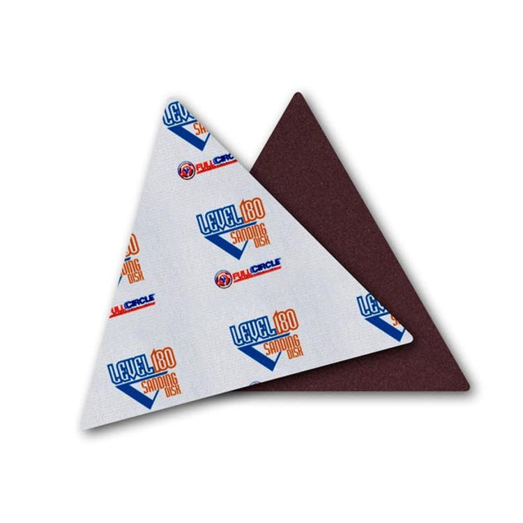 Full Circle Level180 Sandpaper Triangles for Trigon Sander 100 Grit- 25 Pack
