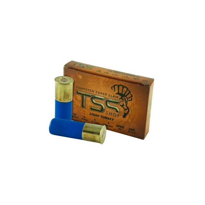 TSS Shot TSS Light Turkey Ammunition 12 Gauge 3″ 1 oz #9 Shot Box of 5