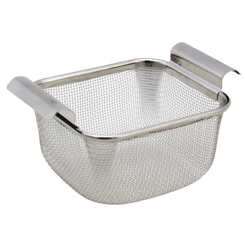 Square Stainless Steel Fine Mesh Ultrasonic Cleaning Basket for 2 Quart Ultrasonic