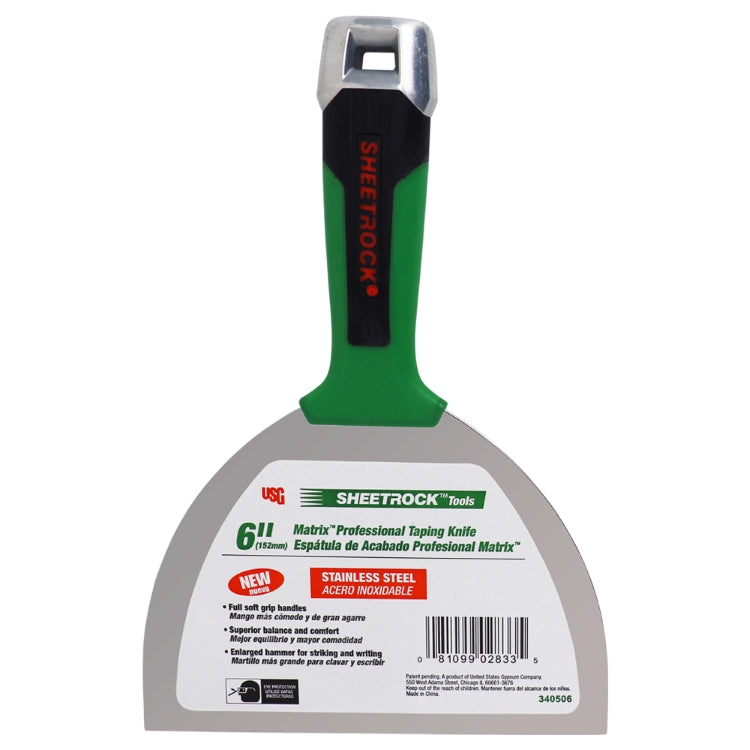 USG Sheetrock Tools 6” Matrix Stainless Steel Drywall Joint Knife