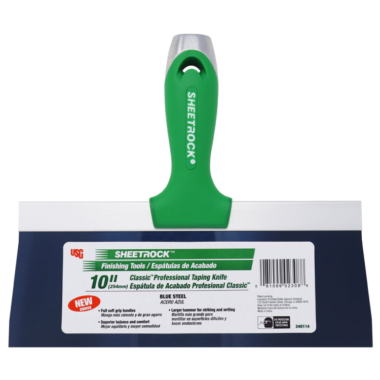 USG Sheetrock Tools 10" Classic Blue Steel Drywall Taping Knife