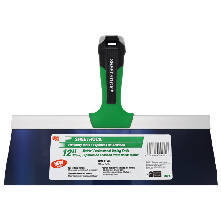 USG Sheetrock Tools 12” Matrix Blue Steel Drywall Taping Knife