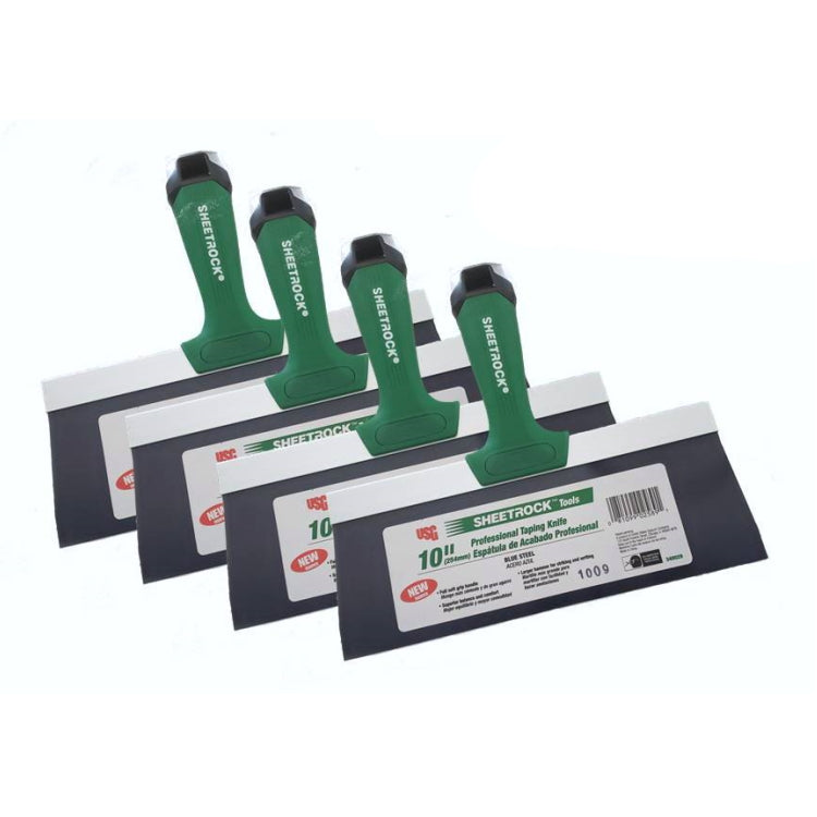 USG Sheetrock 10'' Blue Steel Professional Drywall Taping Knife (Set of 4)