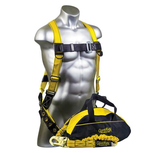 Guardian Fall Protection Velocity Harness/Lanyard Kit - S-L