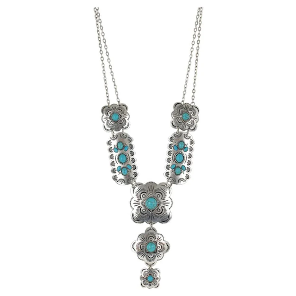 Women’s Justin Turquoise Concho Necklace